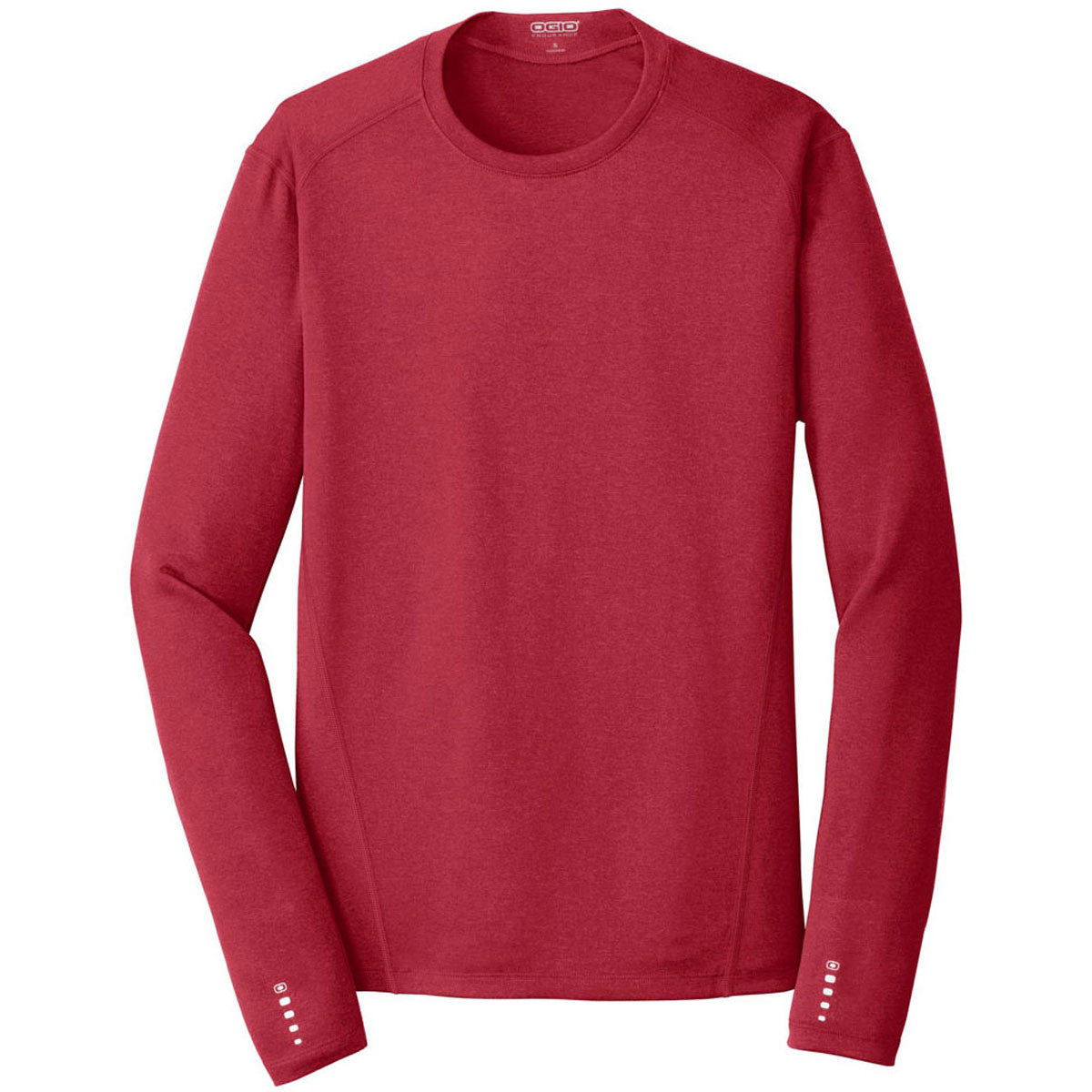 OGIO Endurance Men's Ripped Red Long Sleeve Pulse Crew - The Ultimate Night Workout Tee