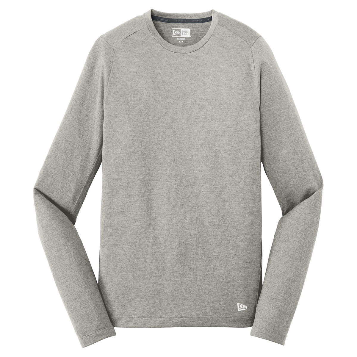 New Era Men's Rainstorm Grey Performance Long Sleeve Crew: Stay Warm and Win!