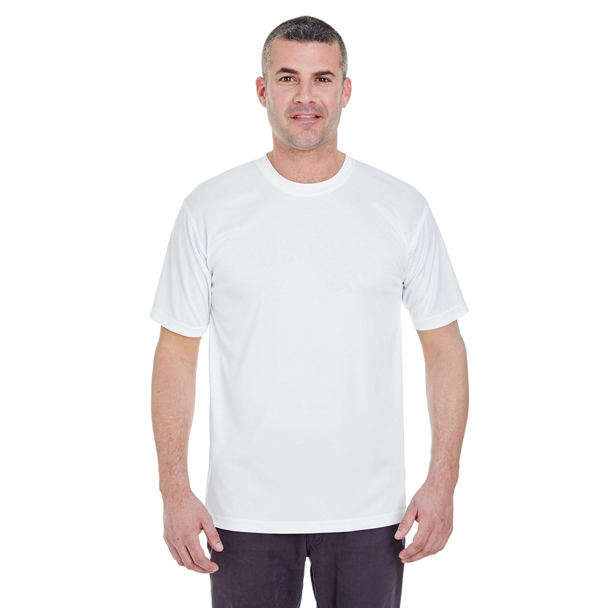 UltraClub Men's White Cool & Dry Performance T-Shirt - The Ultimate Comfort!