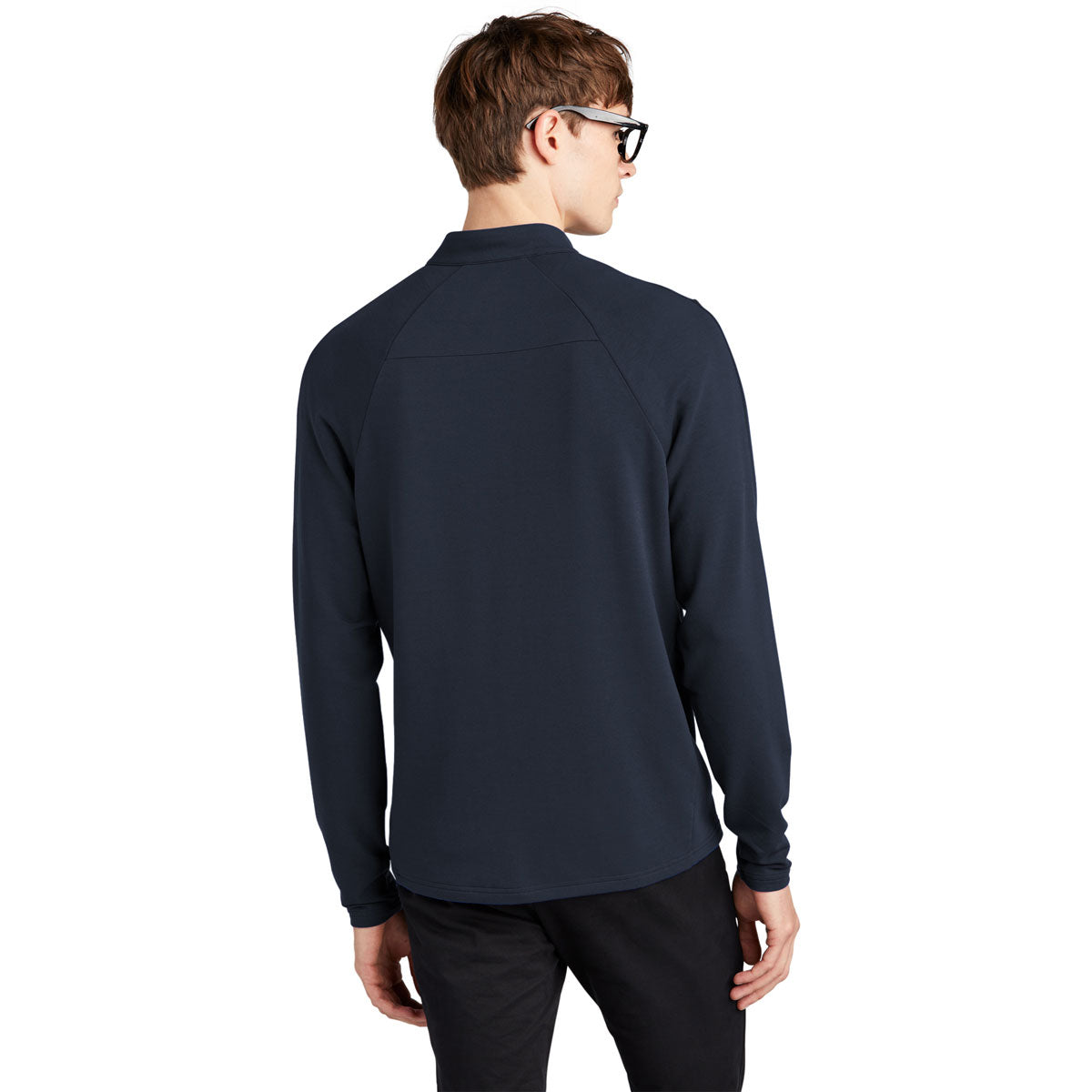 Mercer+Mettle Men's Night Navy Stretch 1/4 Zip Stylish Pullover