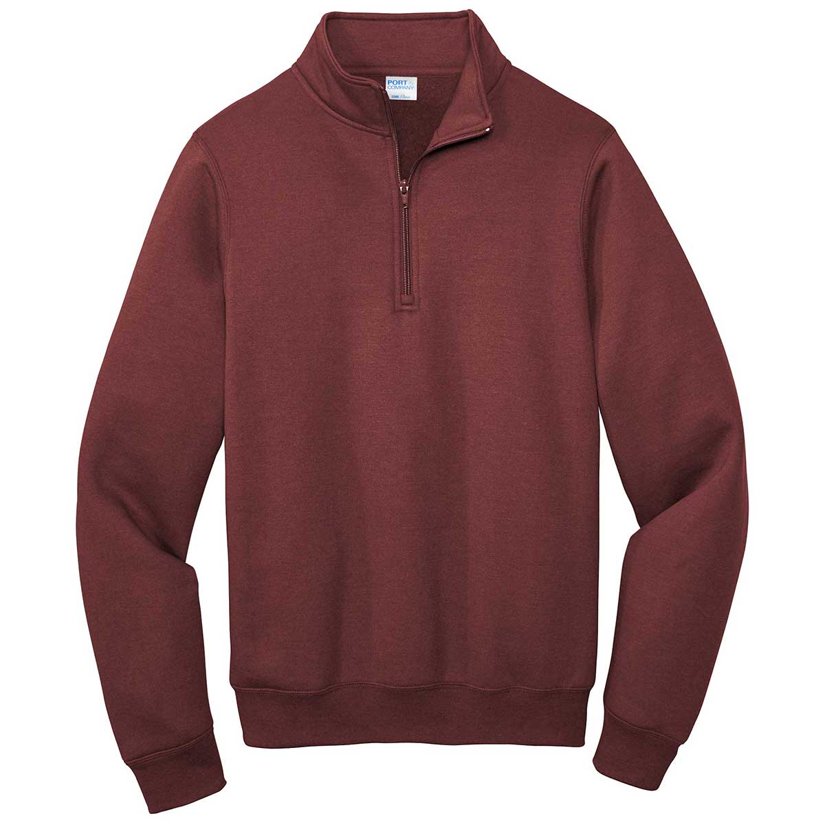Port & Company Men's Stunning Maroon Core Fleece 1/4 Zip Pullover Sweatshirt