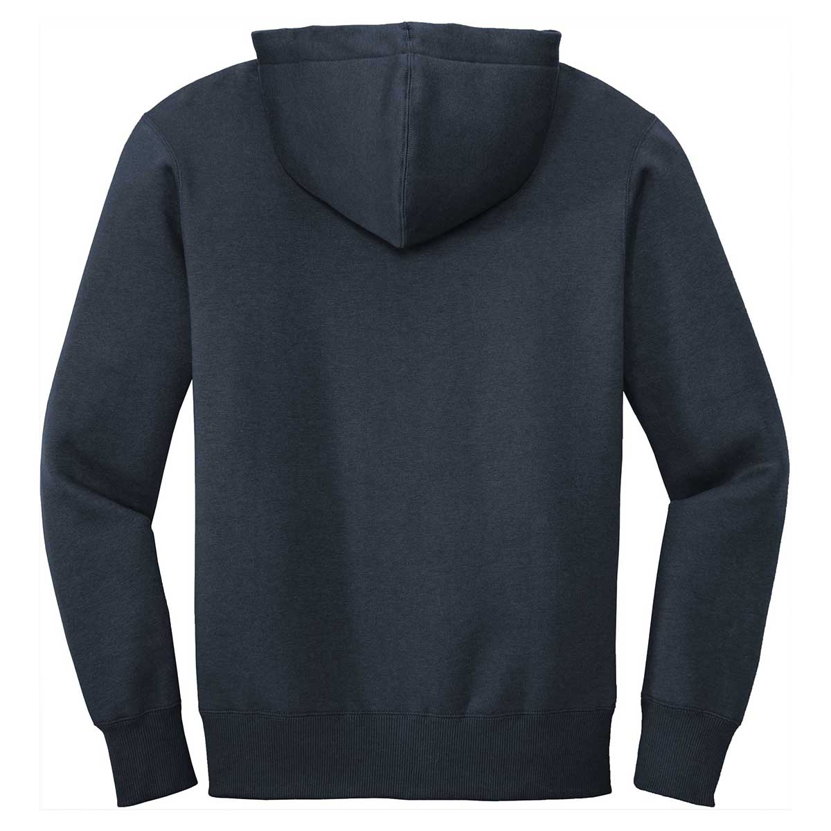 District Men's Stunning New Navy Perfect Weight Fleece Full-Zip Hoodie