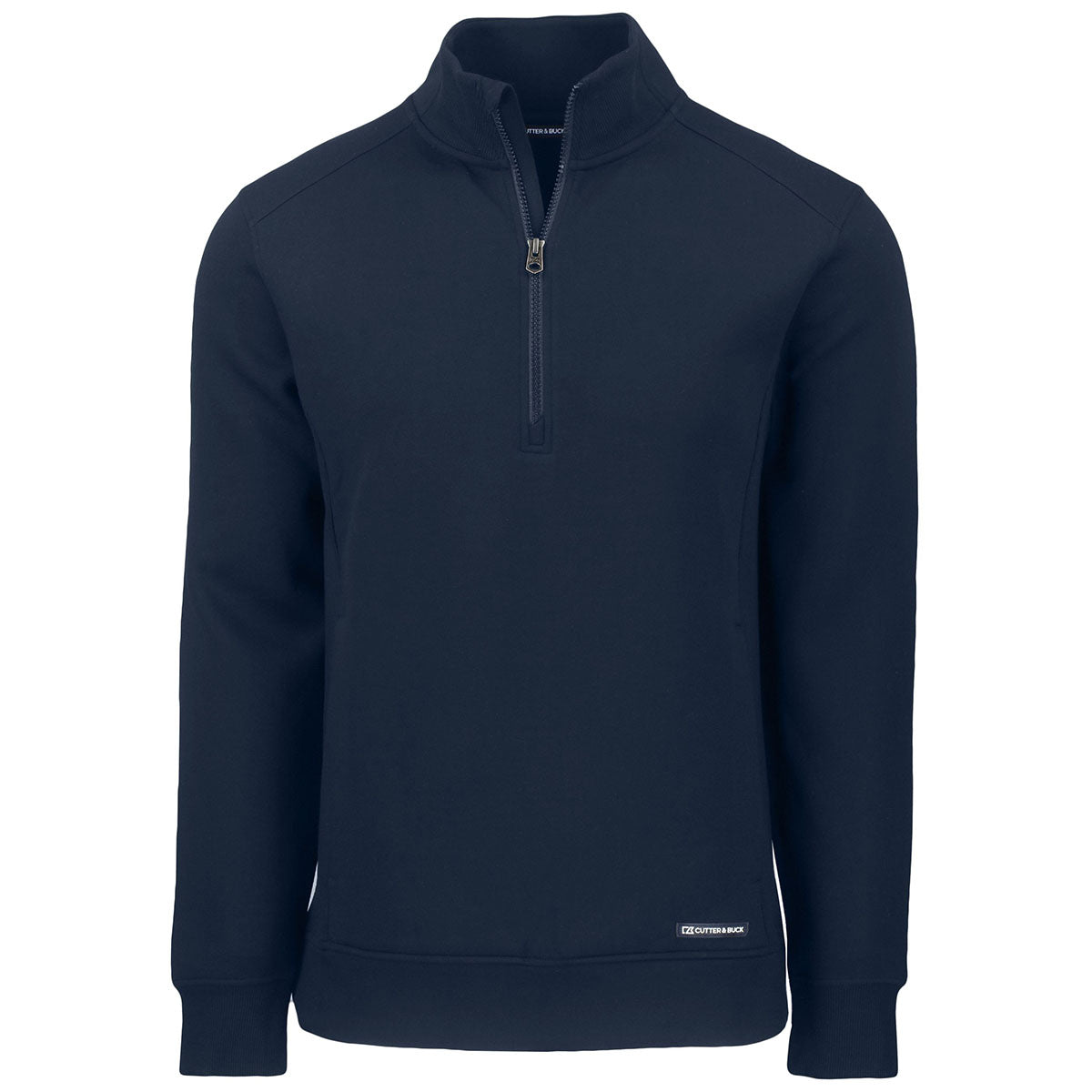 Cutter & Buck Men's Navy Blue Roam Eco Recycled Quarter Zip Pullover - A Must-Have for Work and Play