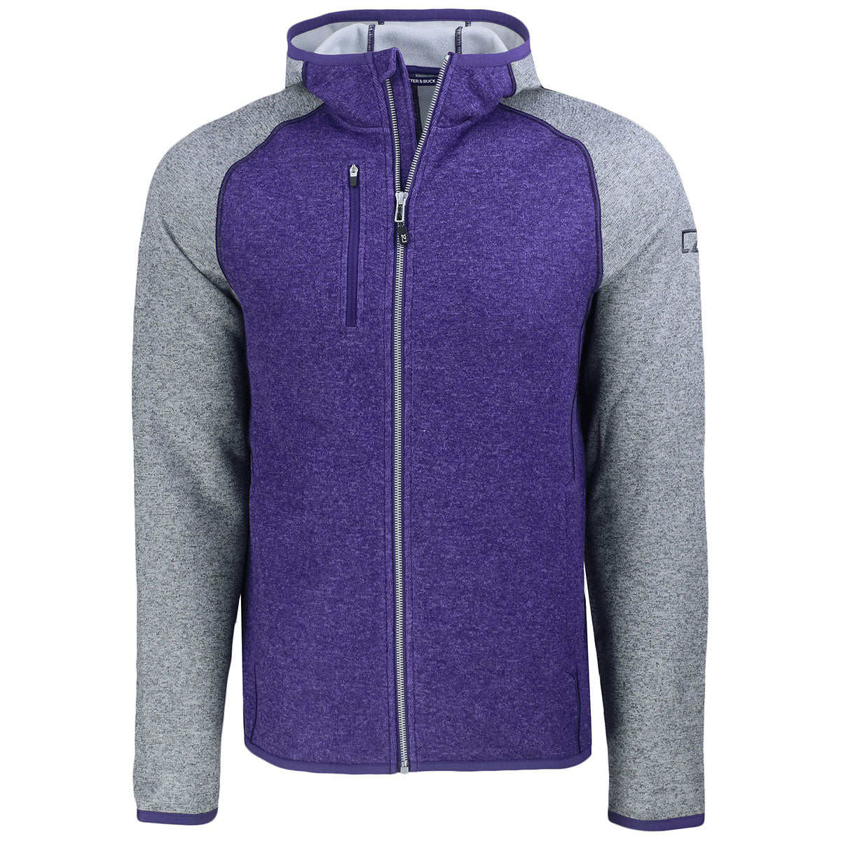 Cutter & Buck Men's College Purple Heather Jacket: Stylish and Warm