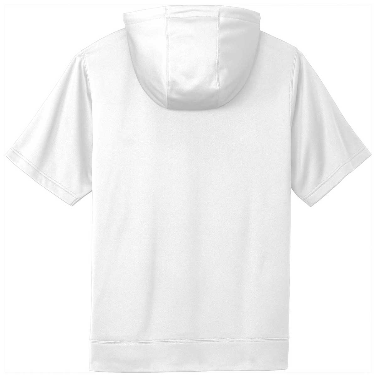 Sport-Tek Men's White Sport-Wick Fleece Short Sleeve Pullover Hoodie: The Ultimate Layering Essential