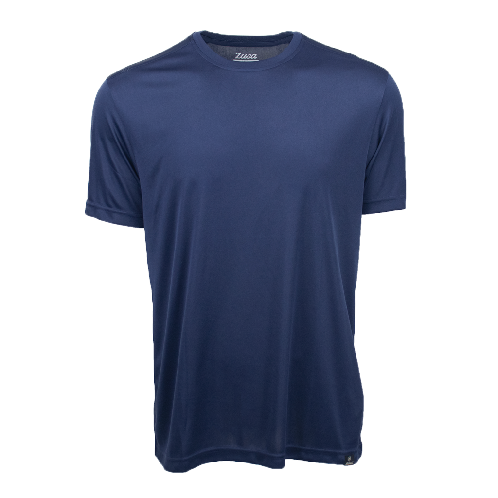 48-Hour Zusa Men's Navy Blue Breezy Tee 2.0 - Sustainable & High-Performance