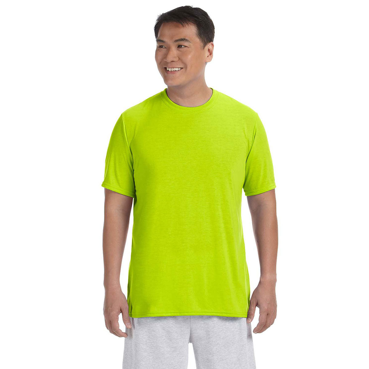 Gildan Men's Stunning Safety Green Performance T-Shirt