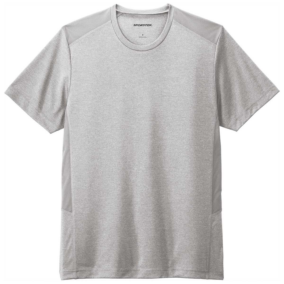 Sport-Tek Men's Light Grey Heather Endeavor Short Sleeve Tee - Stand Out in Style!