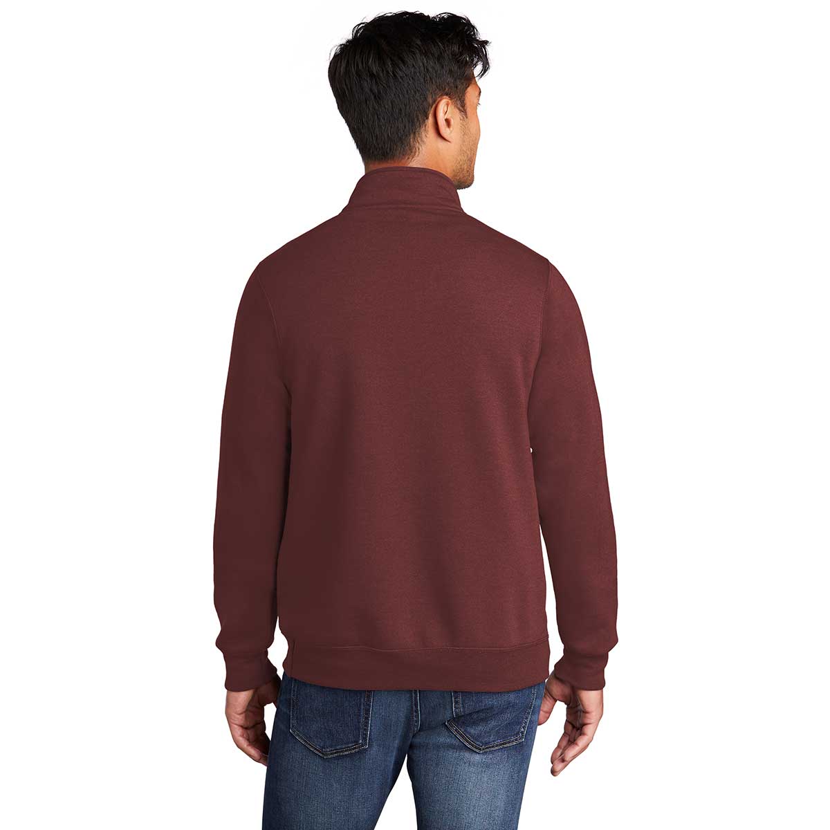 Port & Company Men's Stunning Maroon Core Fleece 1/4 Zip Pullover Sweatshirt