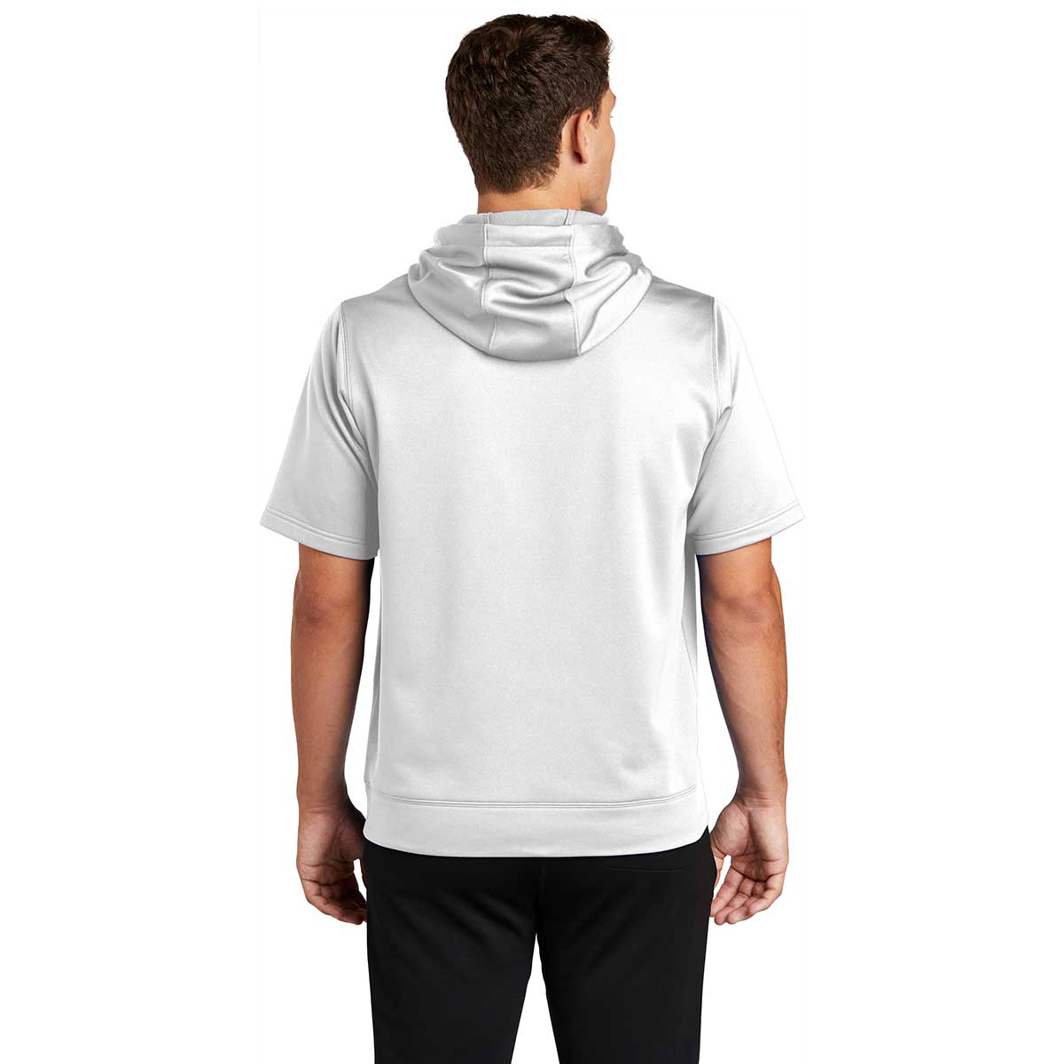 Sport-Tek Men's White Sport-Wick Fleece Short Sleeve Pullover Hoodie: The Ultimate Layering Essential