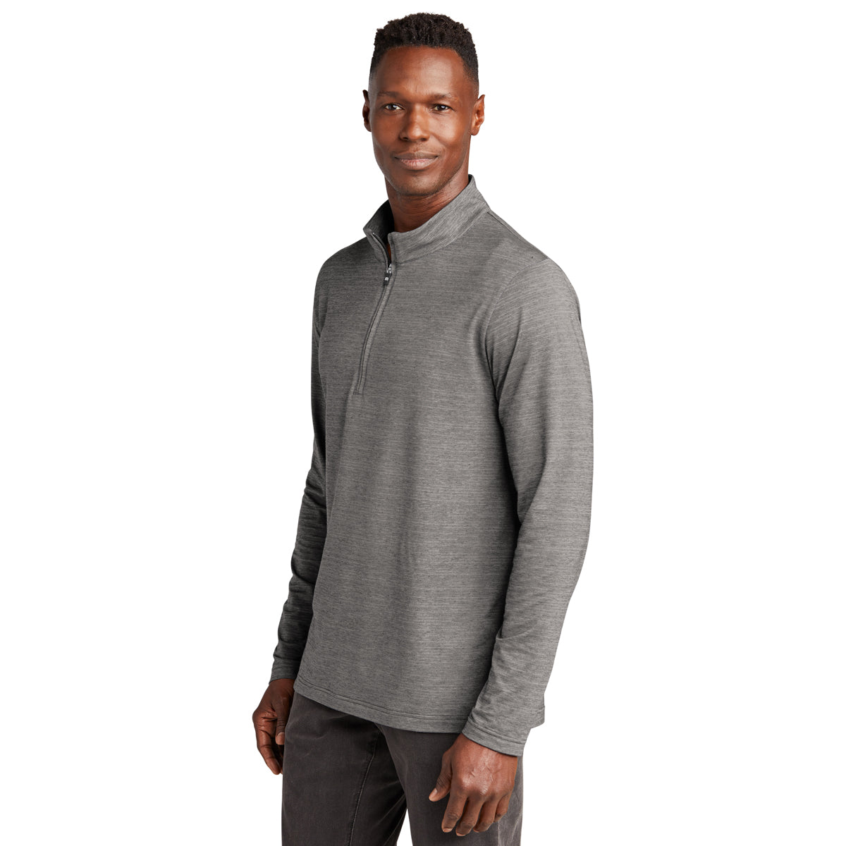 TravisMathew Men's Stunning Grey Heather Crestview 1/4-Zip - Unleash Your Style!