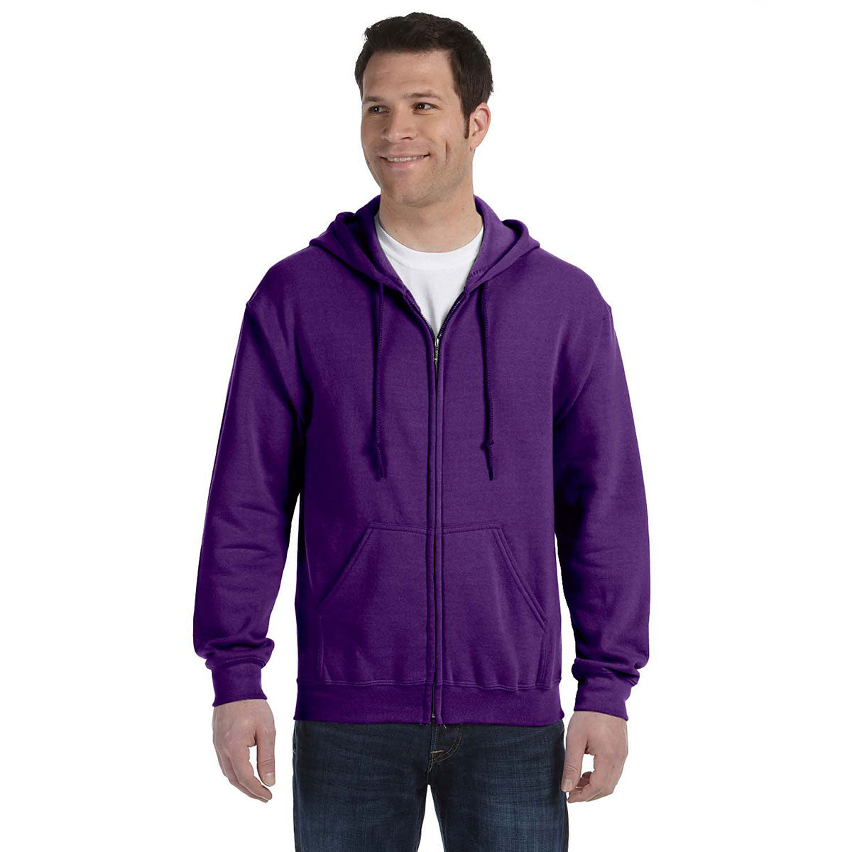 Gildan's Stunning Unisex Purple Heavy Blend 50/50 Full Zip Hoodie