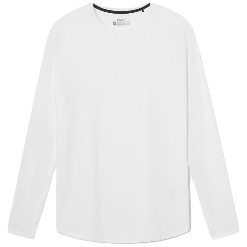 UNRL Men's Stunning White Ultra Long Sleeve Shirt