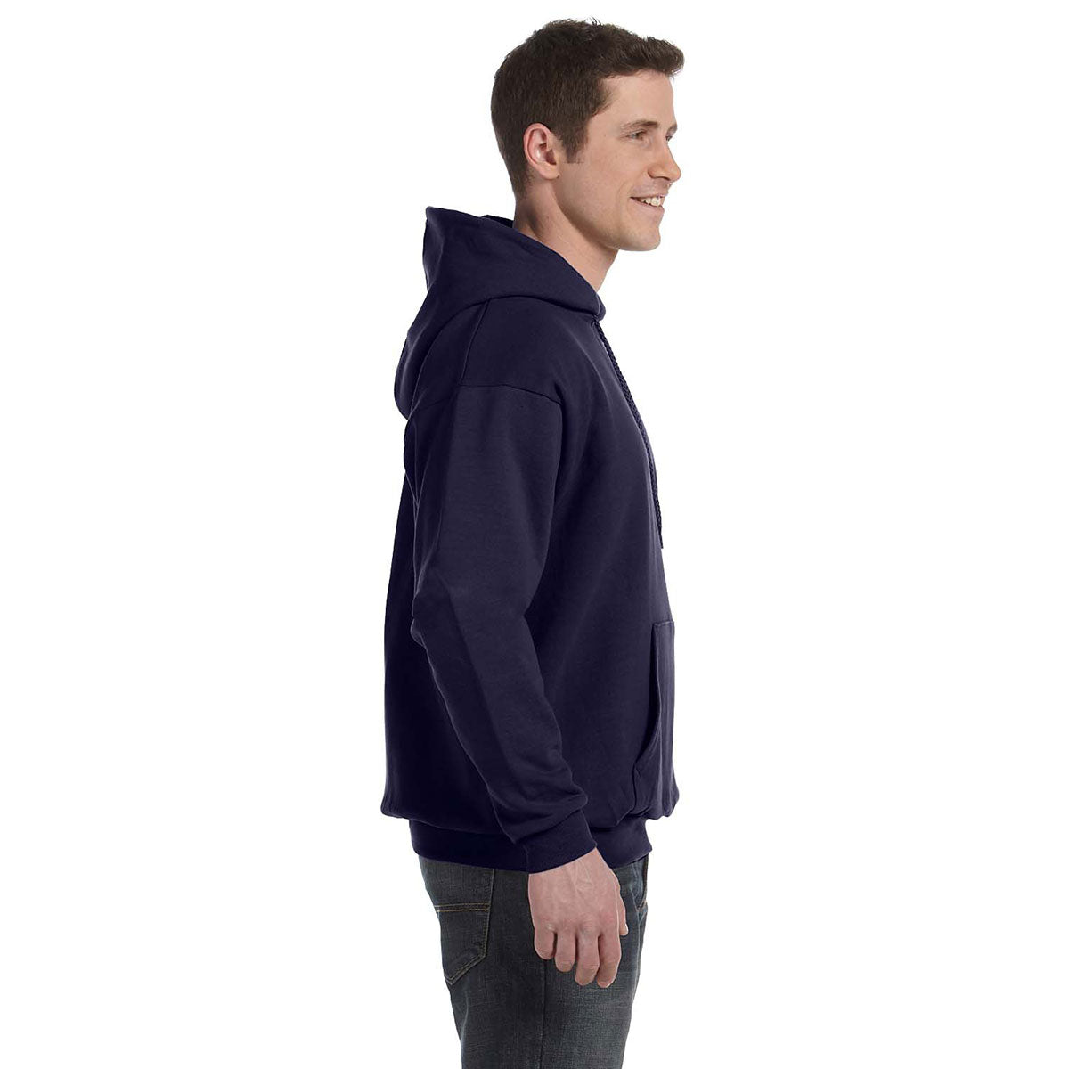 Hanes Men's Navy 7.8 oz. EcoSmart 50/50 Pullover Hoodie - The Ultimate Customizable Apparel