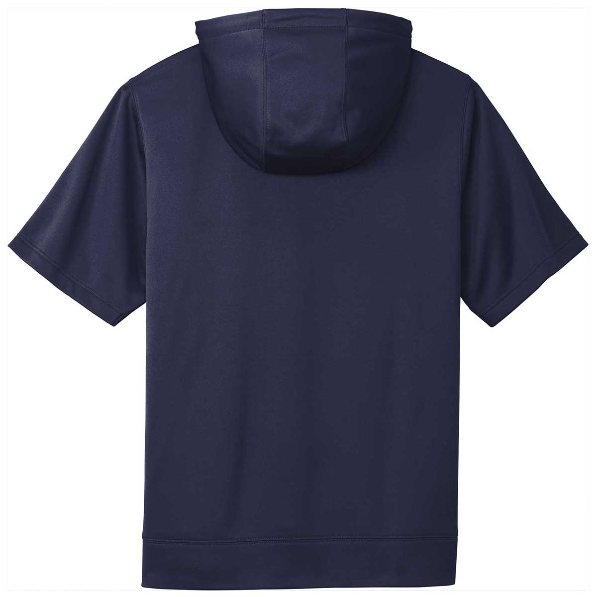 Sport-Tek Men's Navy Short Sleeve Sport-Wick Fleece Pullover Hoodie - Customizable!