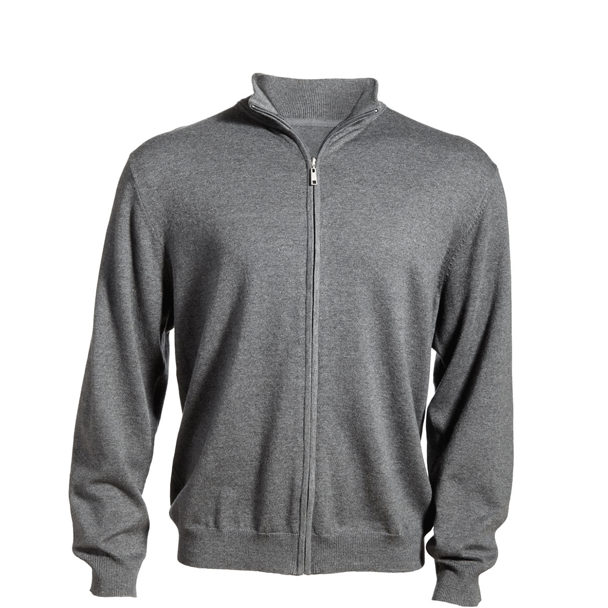Edwards Men's Stylish Smoke Heather Full Zip Cotton Blend Cardigan