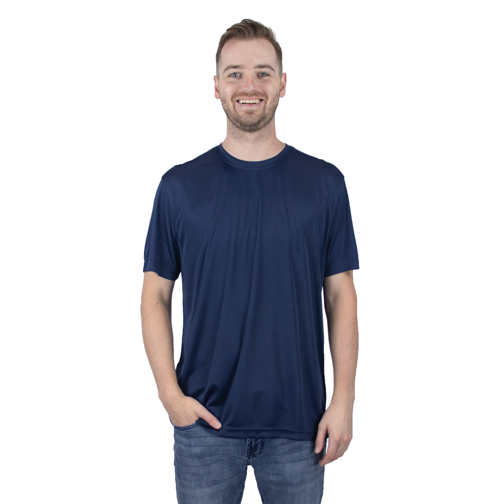 48-Hour Zusa Men's Navy Blue Breezy Tee 2.0 - Sustainable & High-Performance