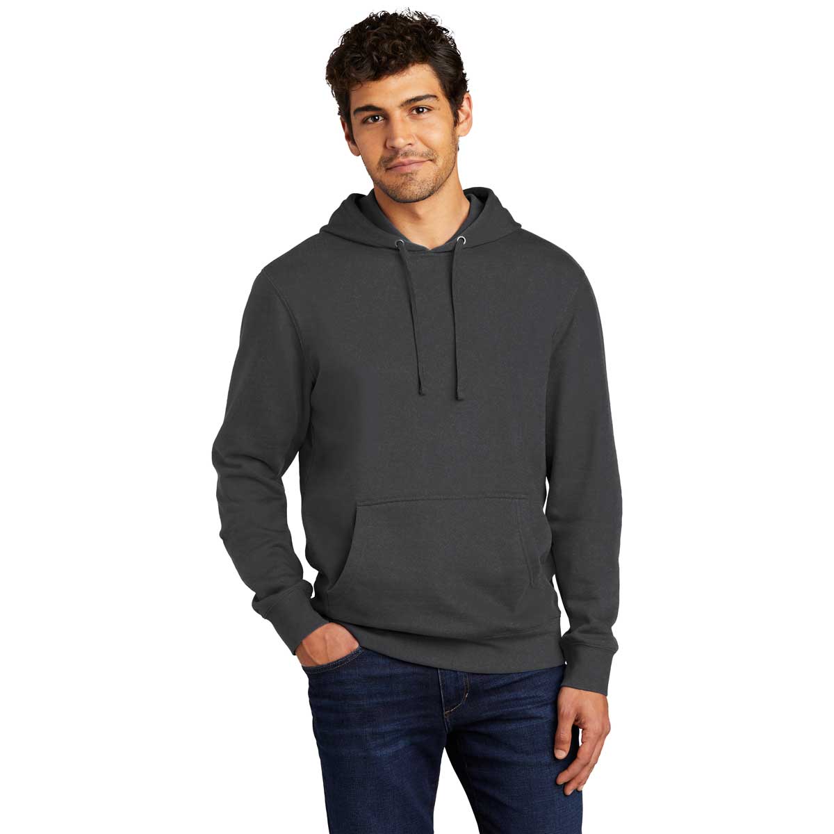 District Men's Charcoal V.I.T. Fleece Hoodie - The Ultimate Comfort Wear